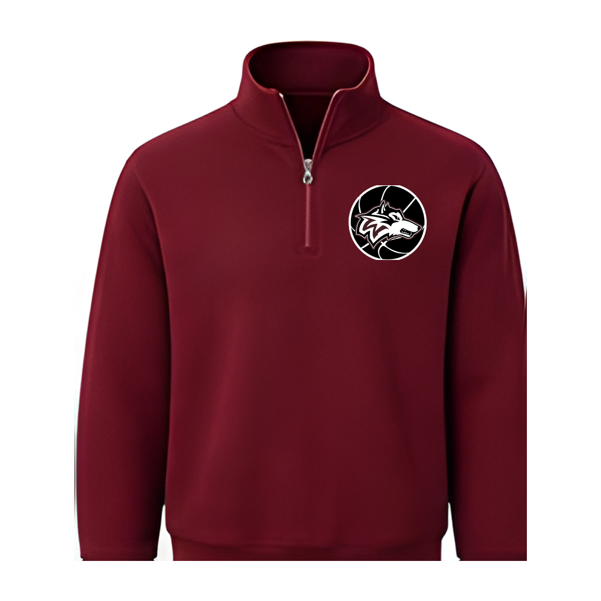 Woodcreek Girls Basketball Quarter Zip — Maroon