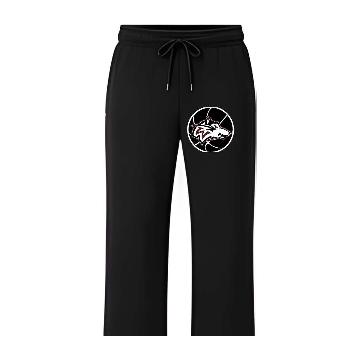 Woodcreek Girls Basketball Open-Bottom Sweatpants — Black